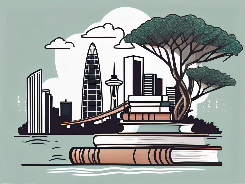 A graduation cap on top of a stack of books