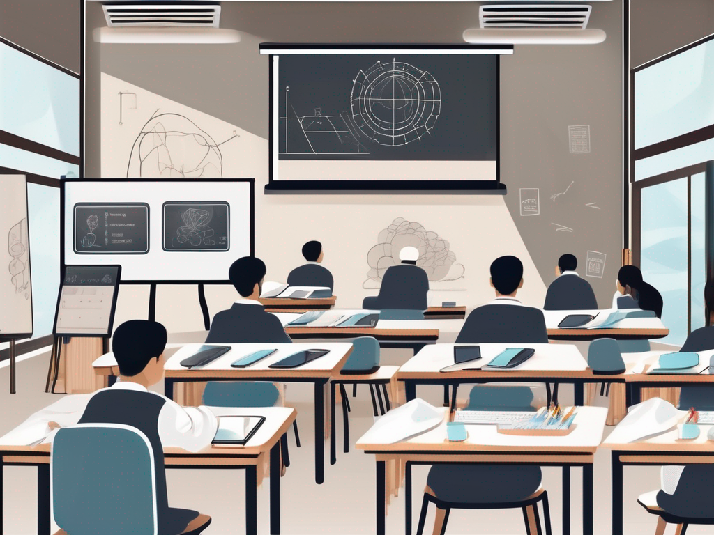 A modern classroom setting in thailand