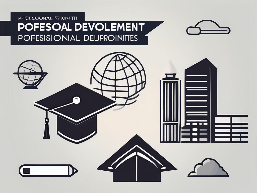 Four distinct icons that symbolize professional development opportunities in singapore