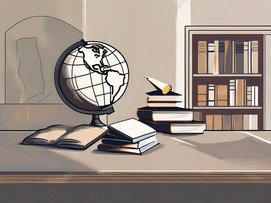 A classroom setting in dubai with various educational tools like books