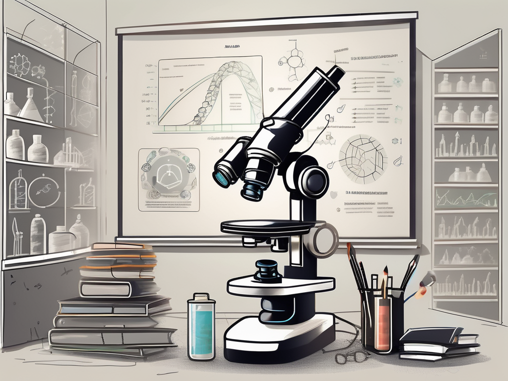 A classroom in dubai showcasing various stem-related educational tools such as a microscope