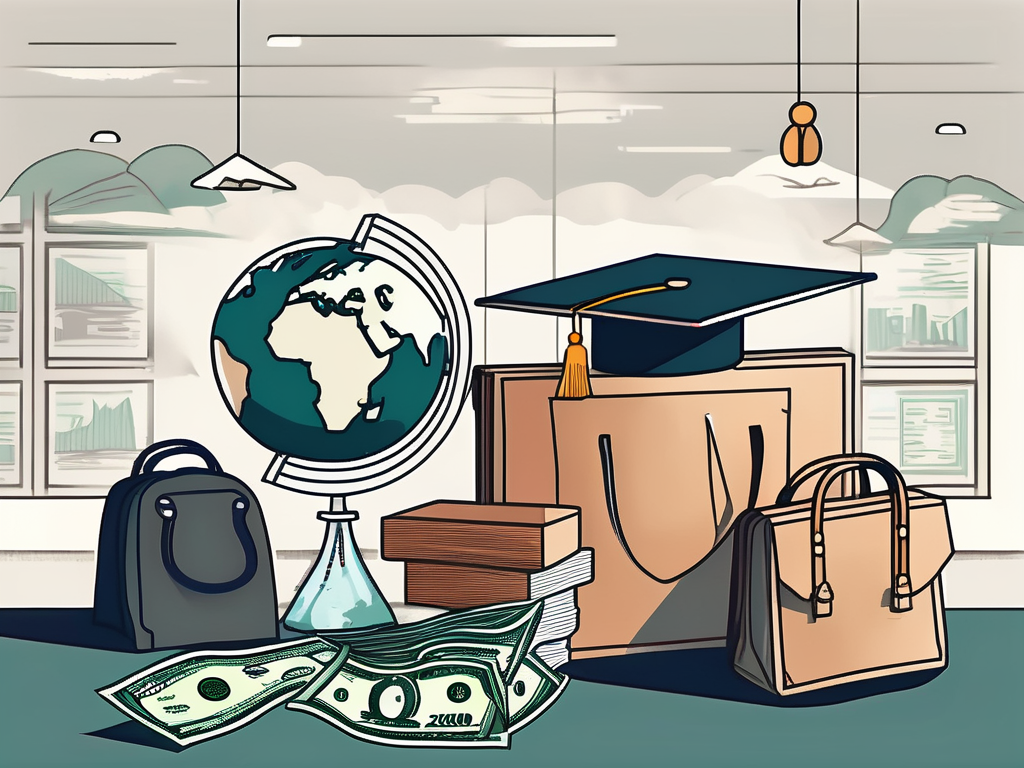 A classroom setting in hong kong with a graduation cap and diploma