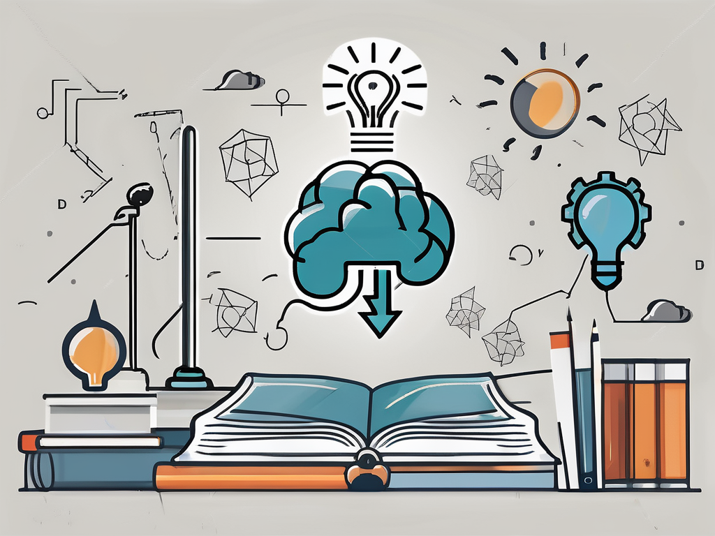 A classroom setting in dubai with various educational tools and a diploma symbolizing a master's in education