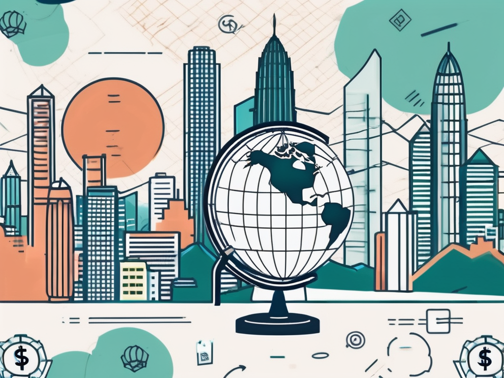 A classroom setting with a globe