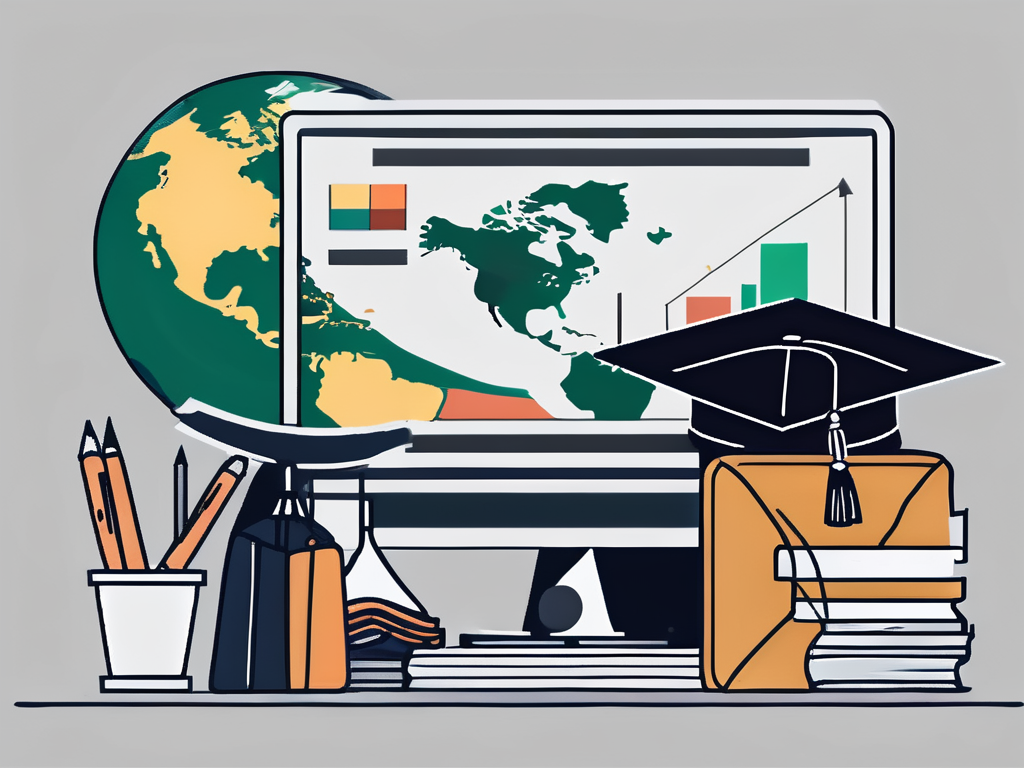 A classroom setting in singapore with a chalkboard