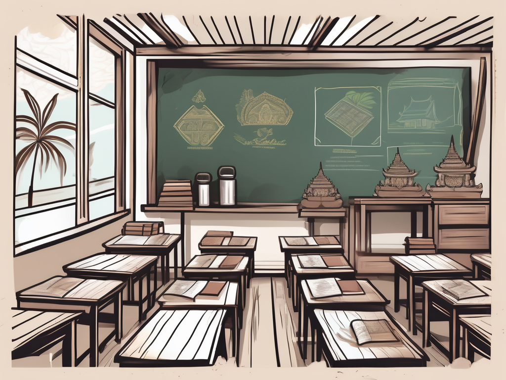 A traditional thai classroom setting