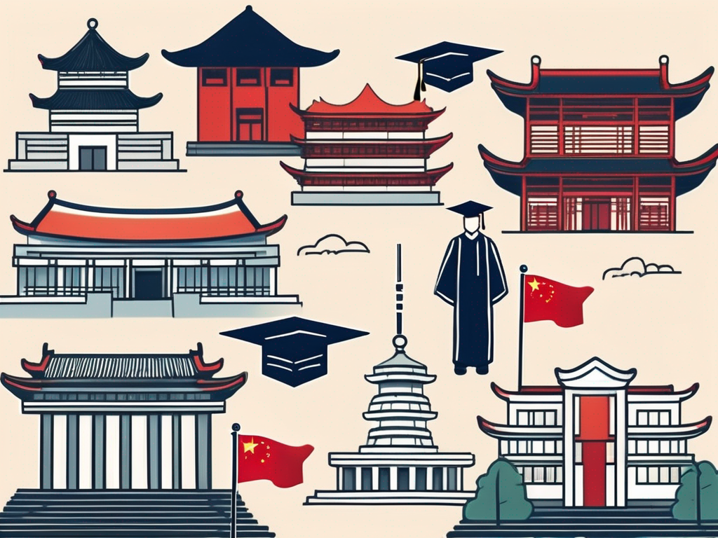 Various iconic chinese landmarks