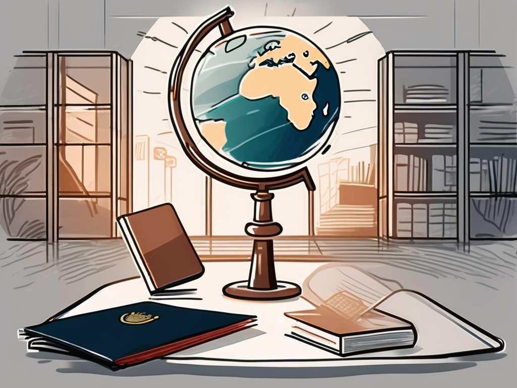 A classroom setting in dubai with a graduation cap