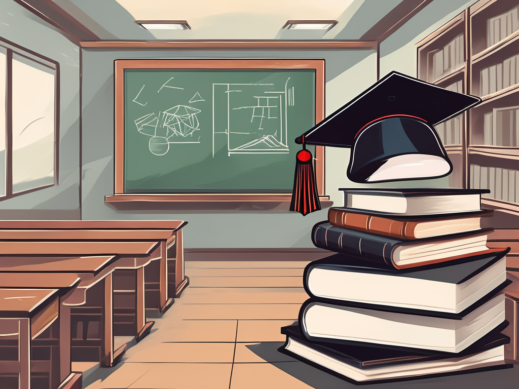 A classroom setting in china with various educational tools like books