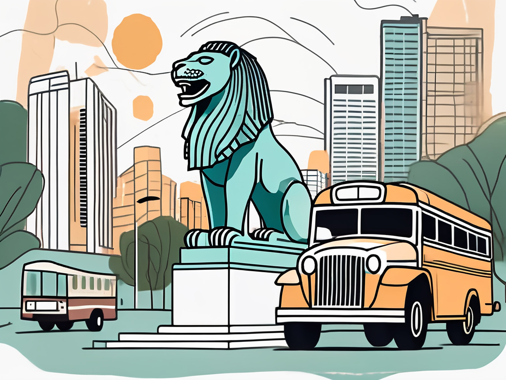 A classroom setting with diverse educational tools and elements symbolizing singapore and the philippines