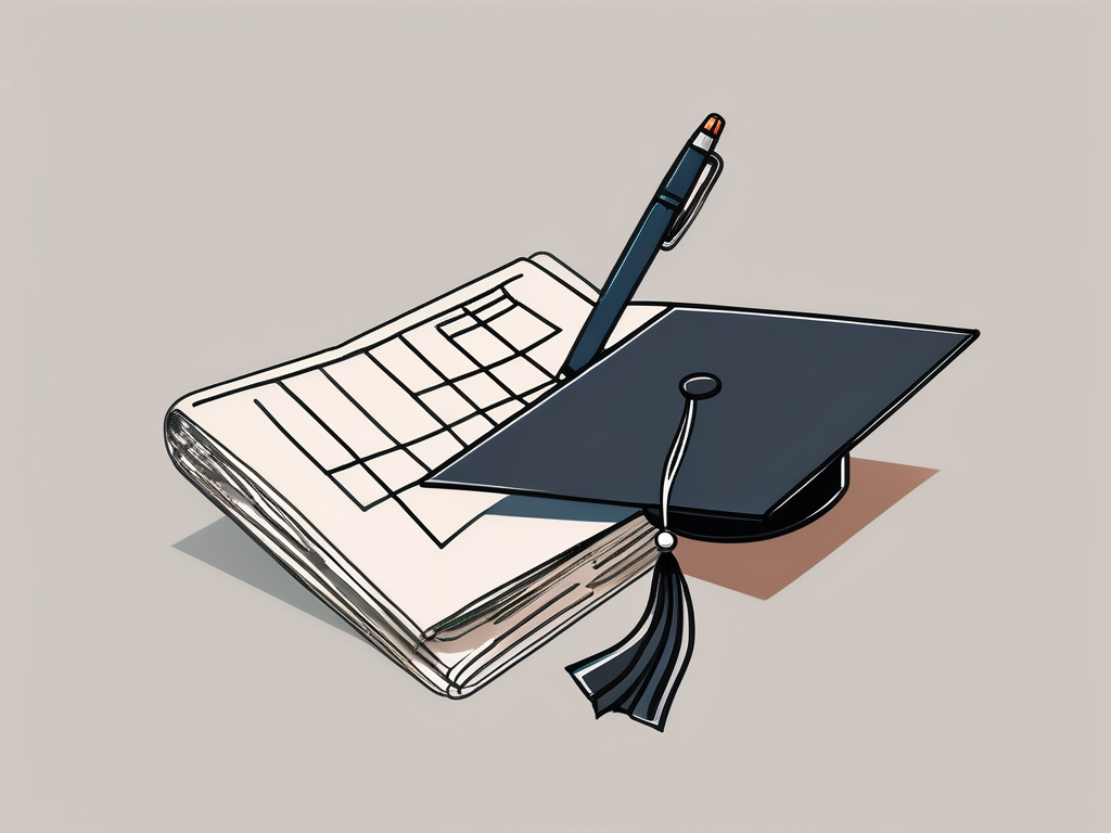 A graduation cap placed on top of a chinese passport