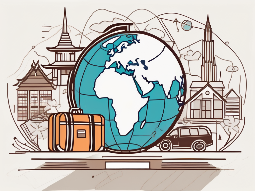 A globe with thailand highlighted