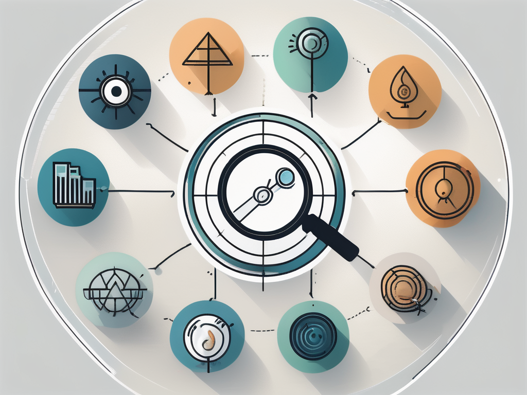 A diverse set of nine symbolic icons