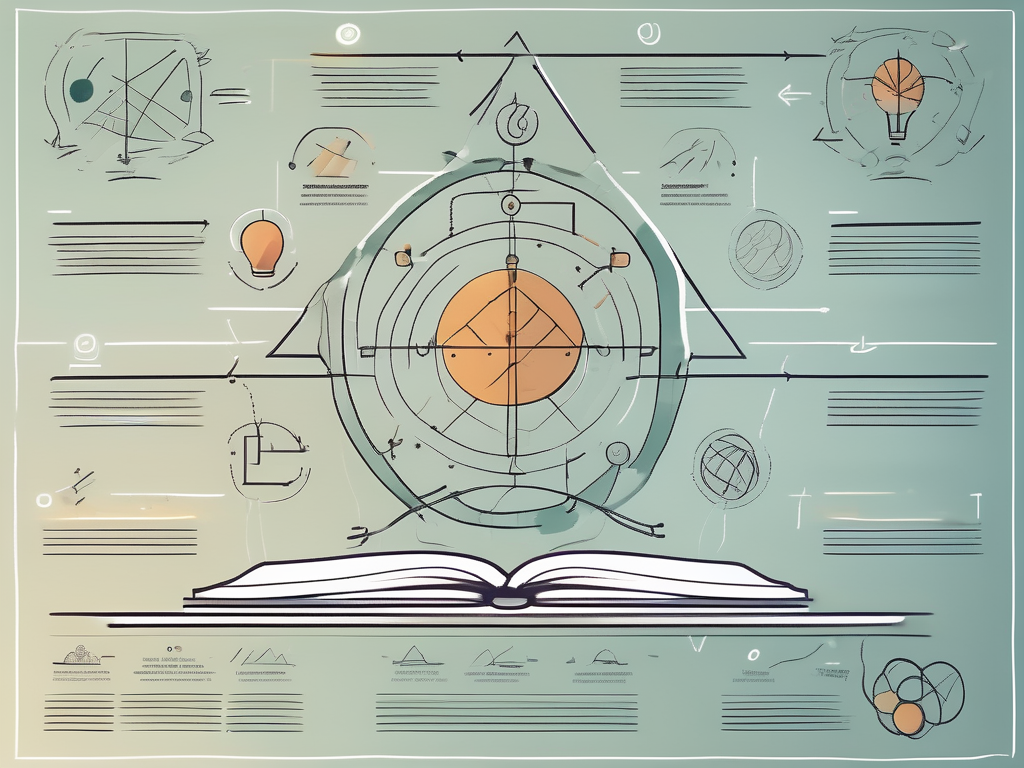 A well-structured curriculum blueprint with various educational symbols and elements