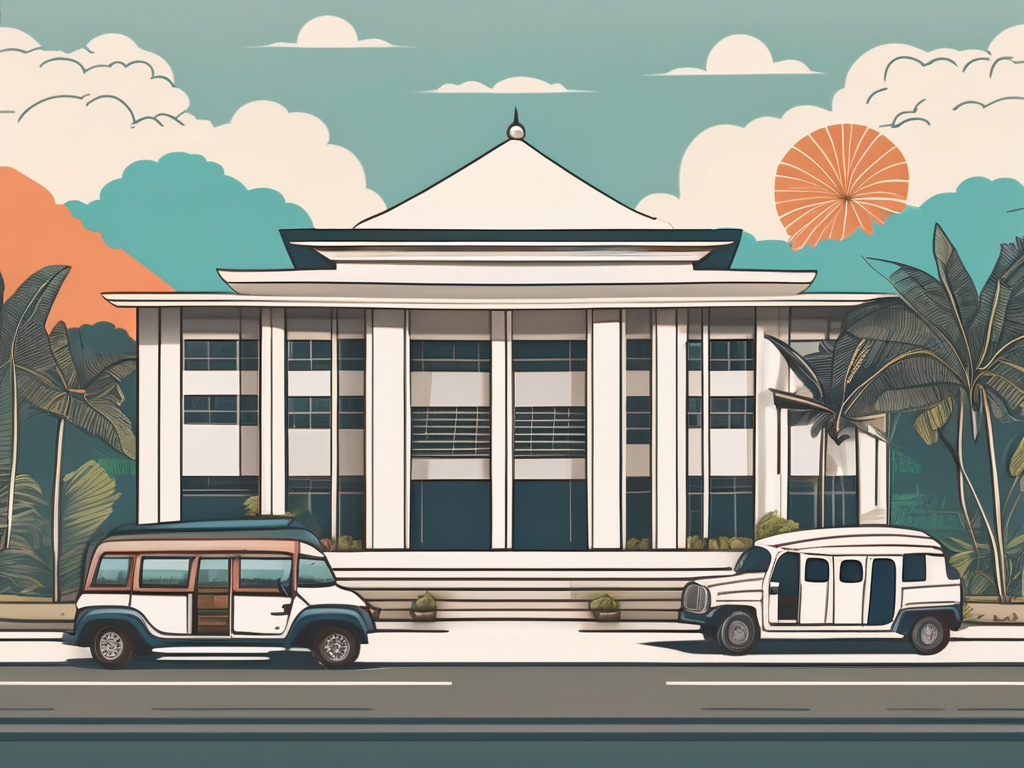 An international school building in thailand surrounded by cultural symbols like temples