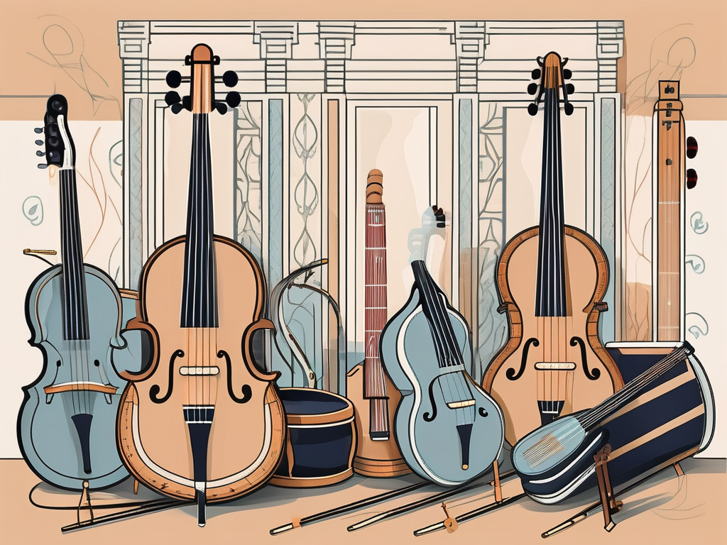 A collection of musical instruments from around the world
