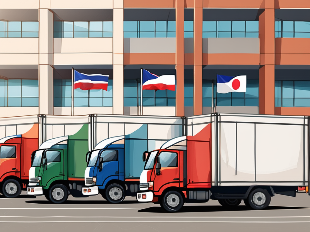 Six different moving trucks