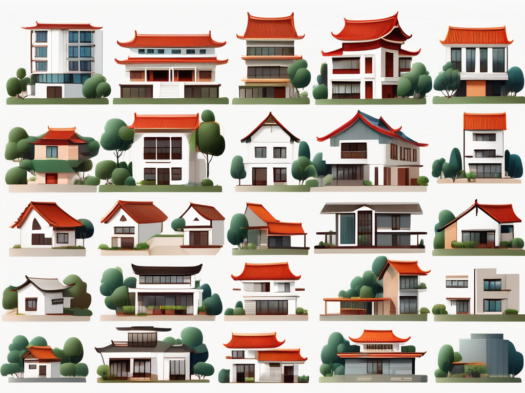 Seven different types of houses