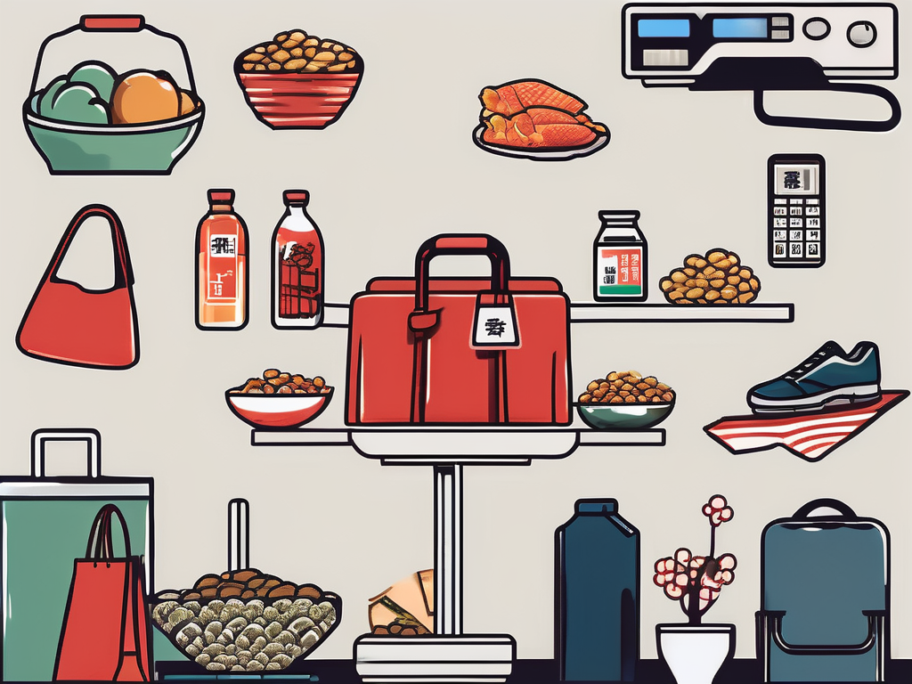 A variety of items symbolizing life in china