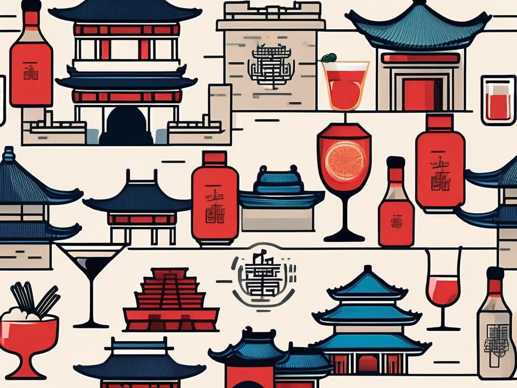 Various iconic chinese landmarks