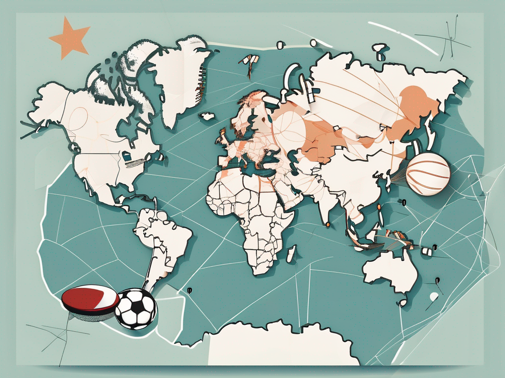 A variety of sports equipment such as a soccer ball