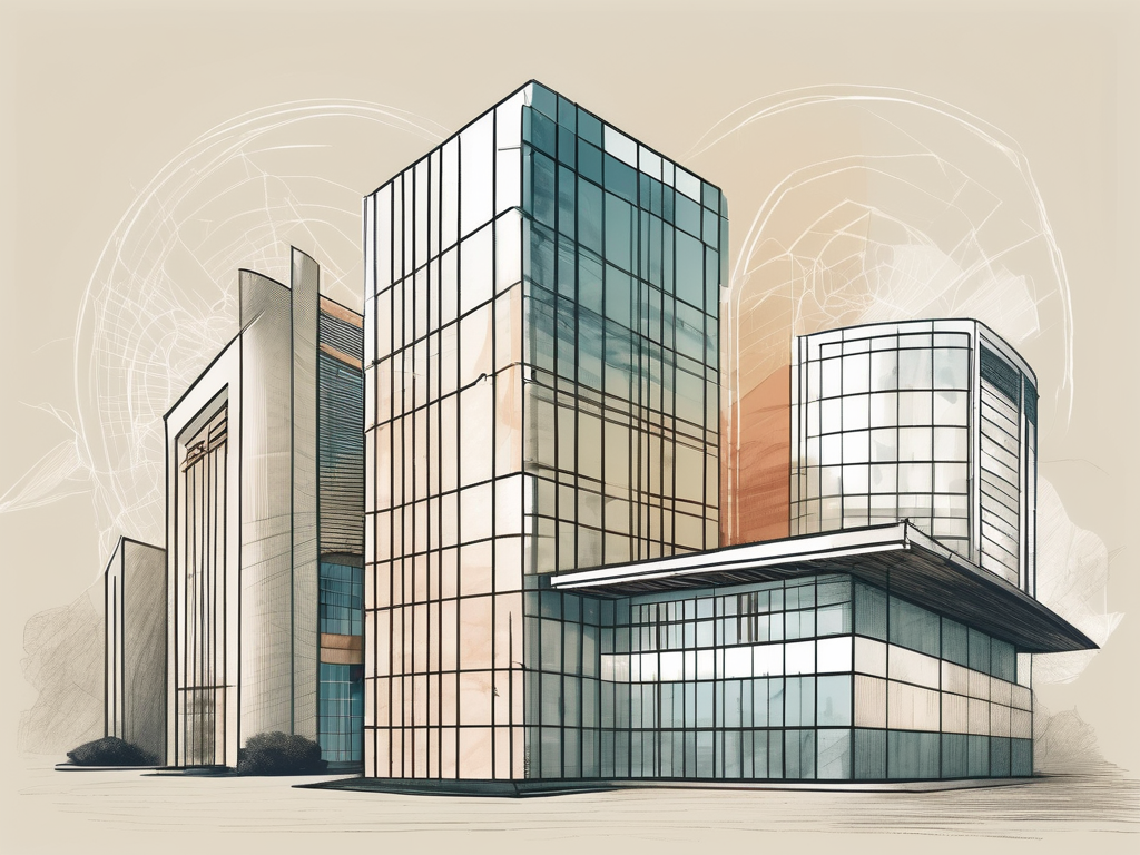 Five symbolic buildings representing different countries