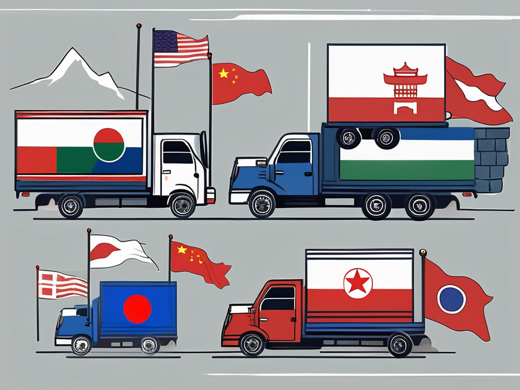 Six different moving trucks