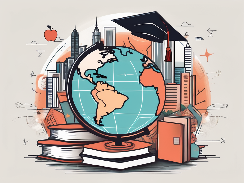 A globe with hong kong highlighted