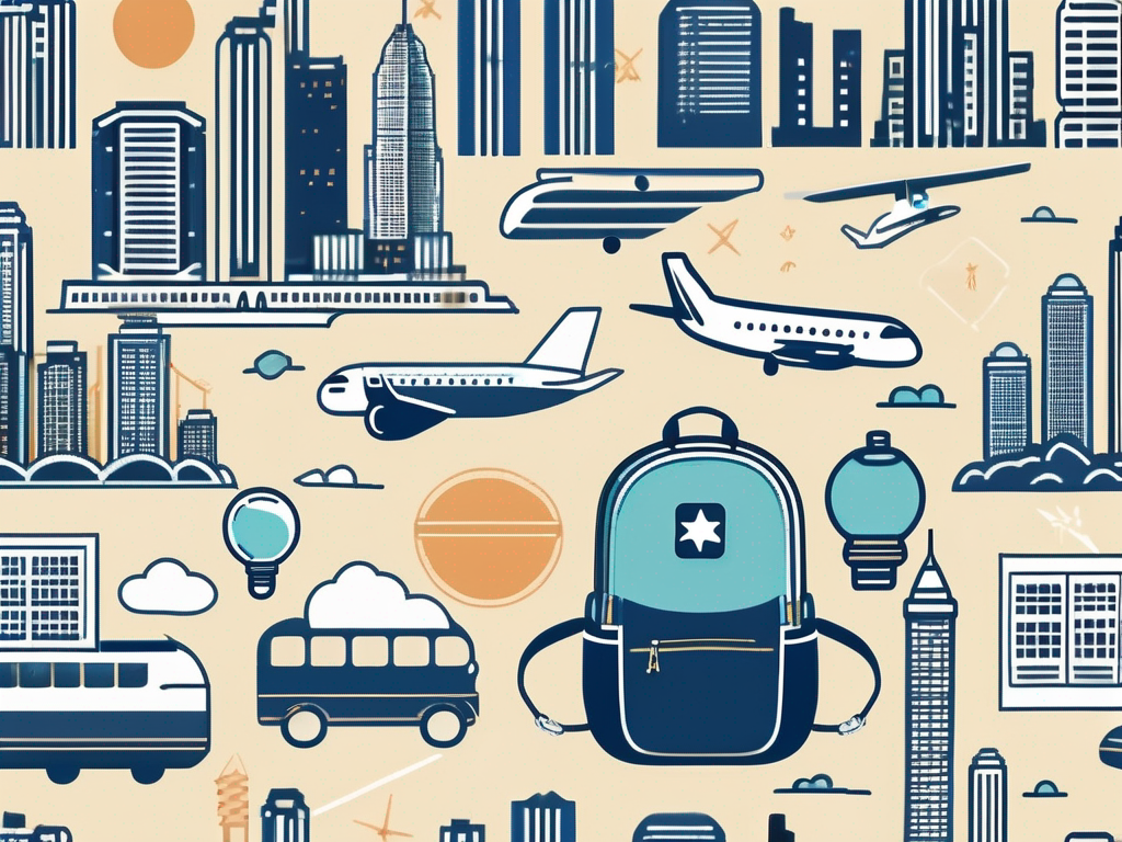 A diverse set of school-related items