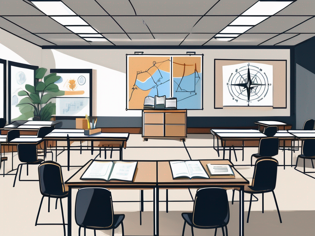 A classroom setting in malaysia with esl (english as a second language) textbooks on the desks