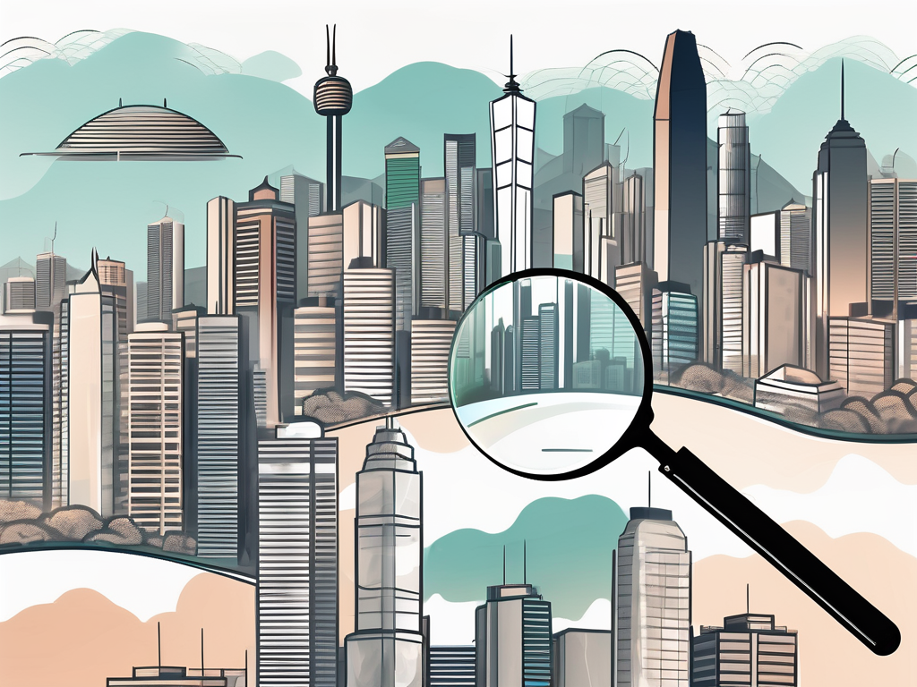 A hong kong skyline with prominent educational buildings