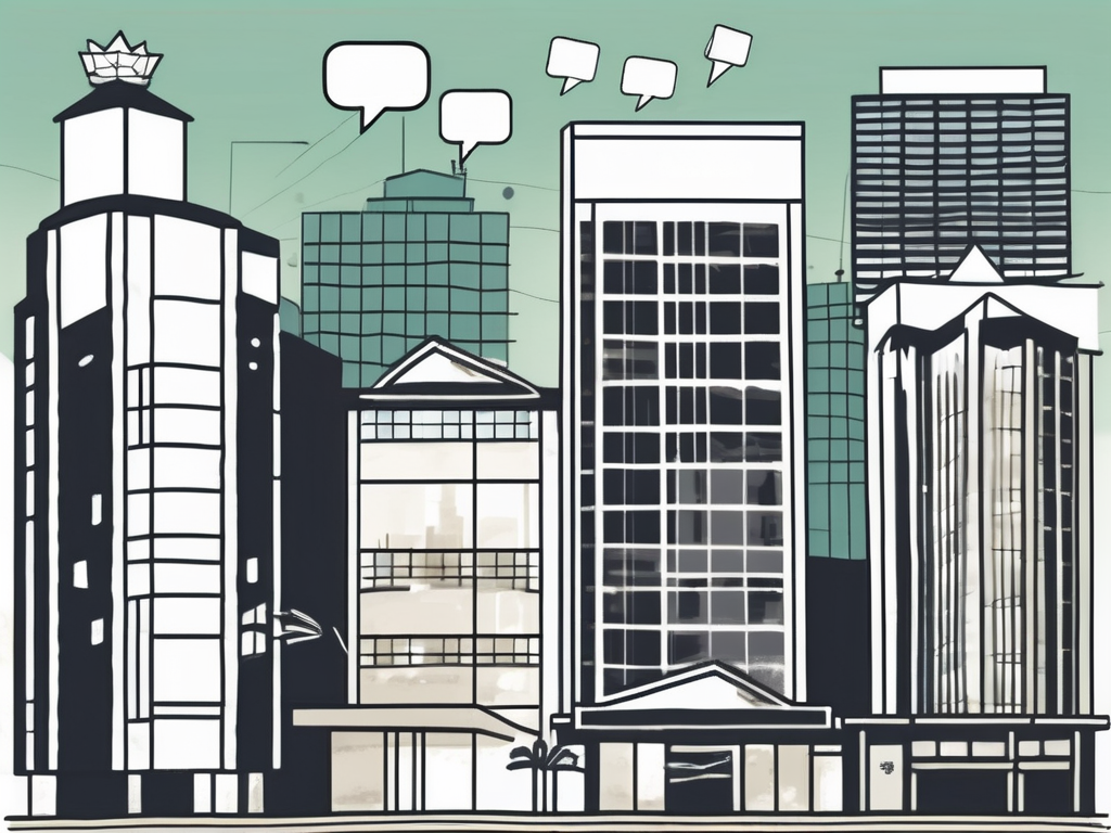 Five different school buildings representing international schools