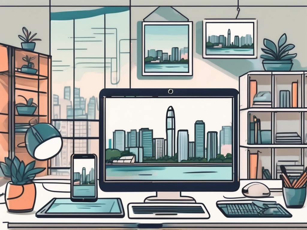 Various digital devices like a laptop