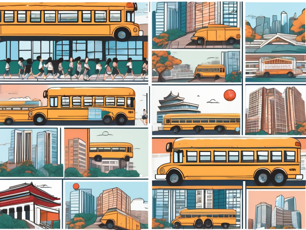 Six different instagram frames showcasing various elements of international schools in hong kong