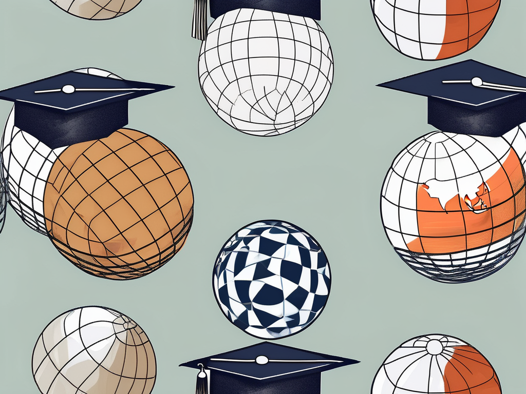 Five different globes