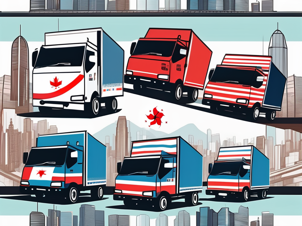 Six different moving trucks