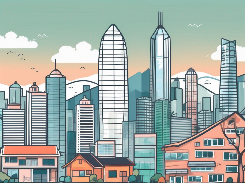 Nine different buildings representing various childcare facilities