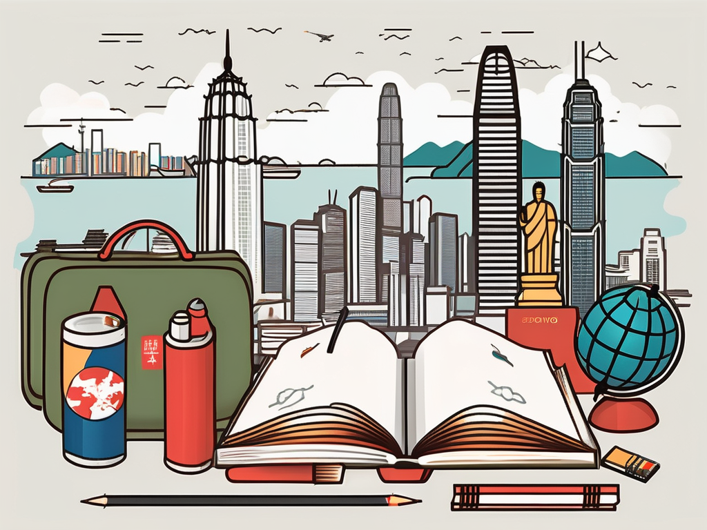 A diverse array of international school supplies