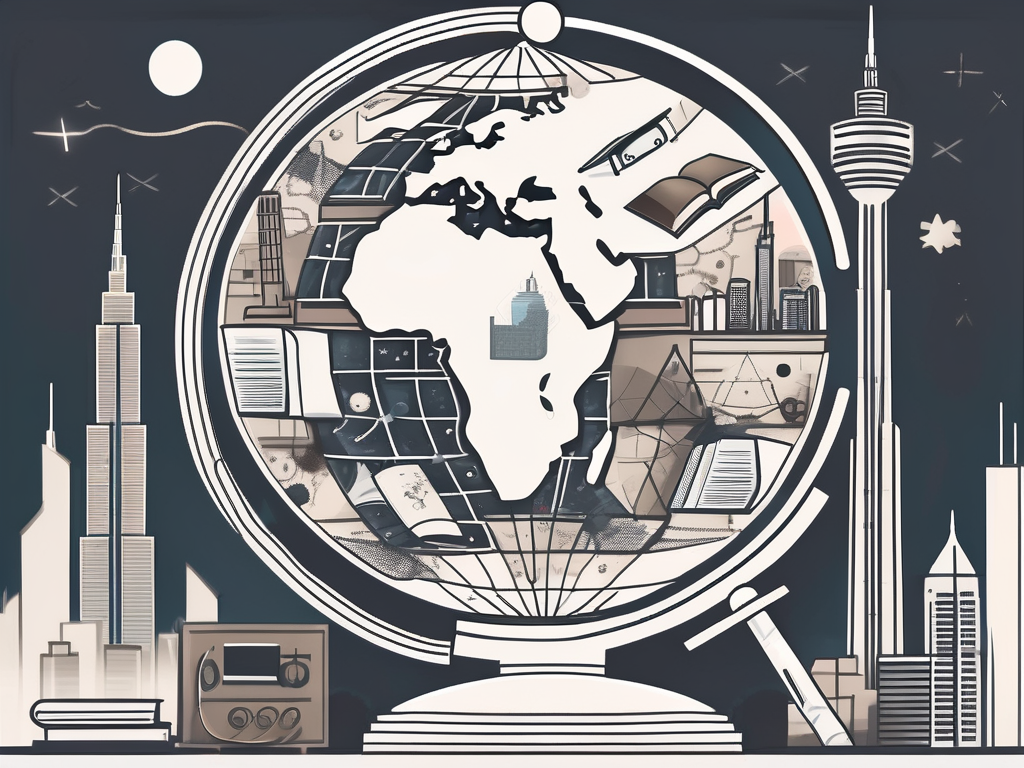 A globe with a graduation cap on top