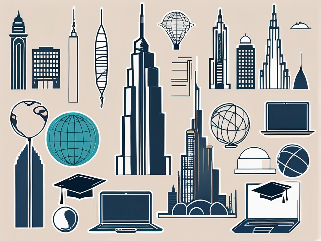 A diverse collection of school-related items such as textbooks