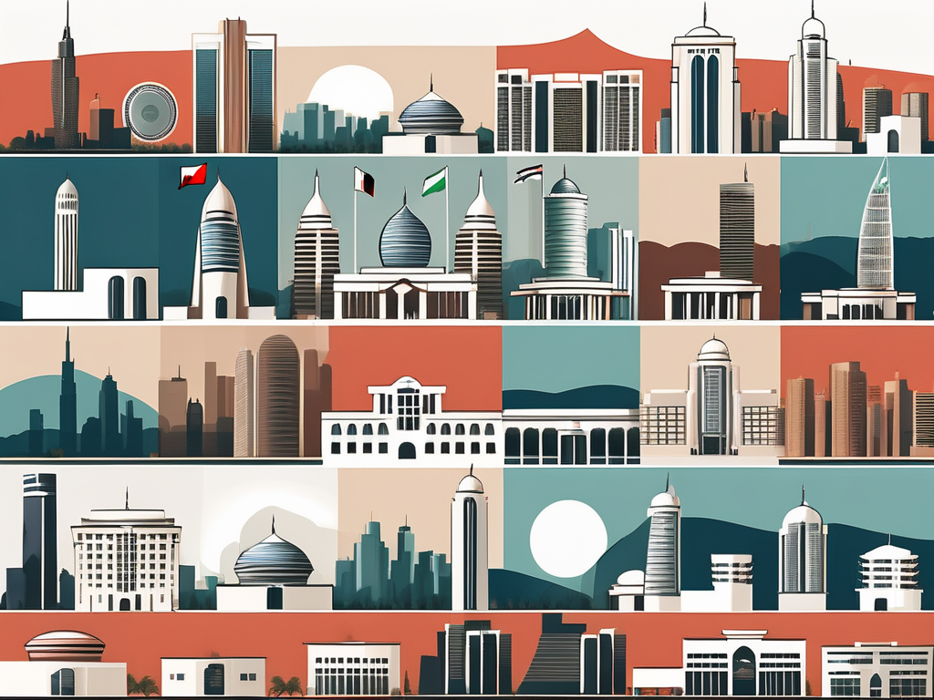 A collection of ten different school buildings