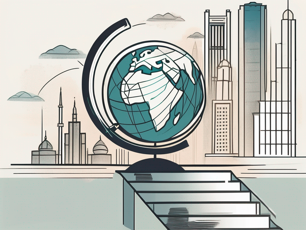 A globe with dubai highlighted