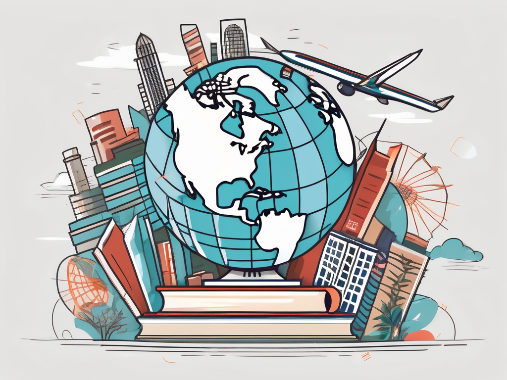 A globe with singapore highlighted