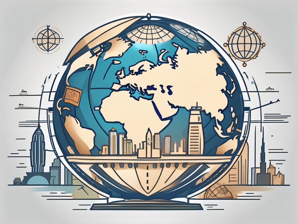 A globe with dubai highlighted