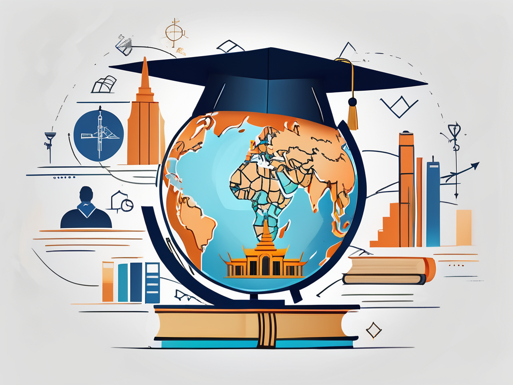 A globe with thailand highlighted