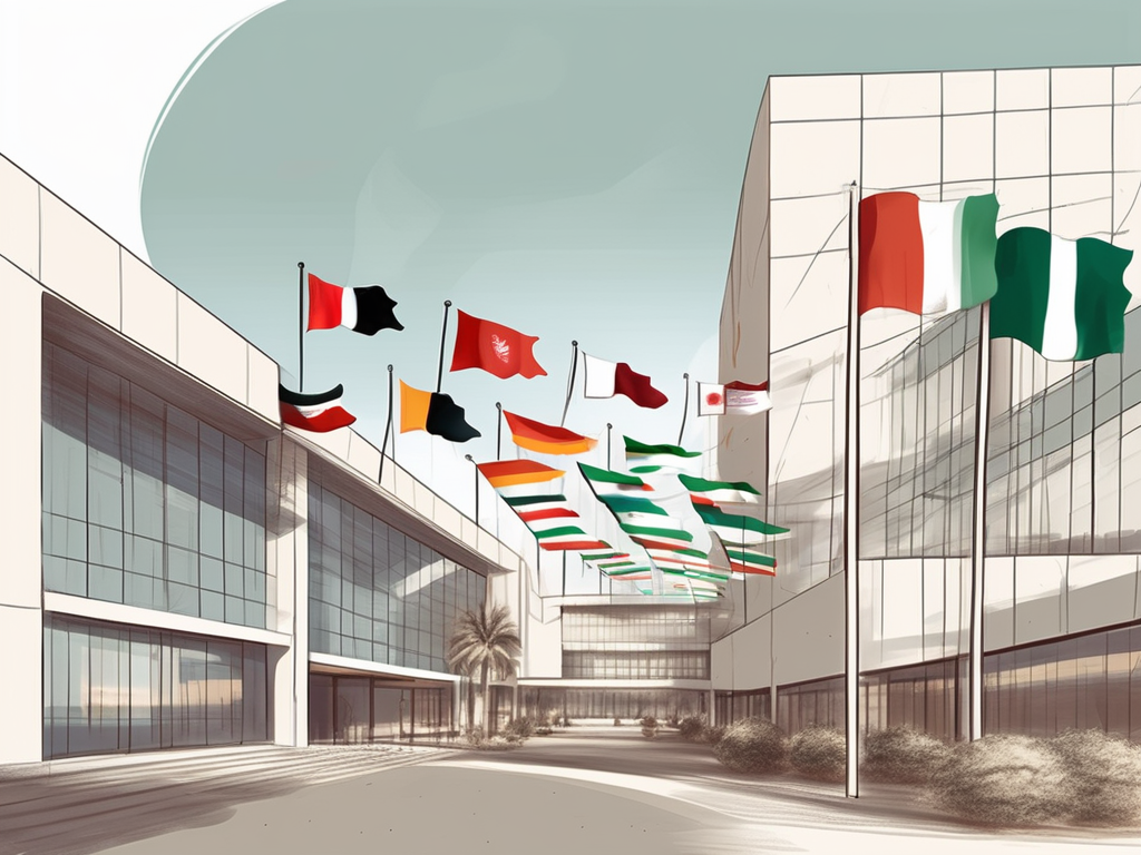 A diverse array of international school buildings in dubai