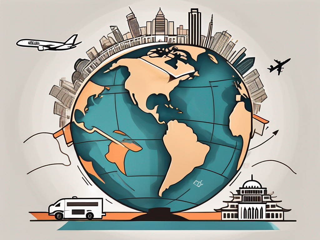 A globe with dubai highlighted