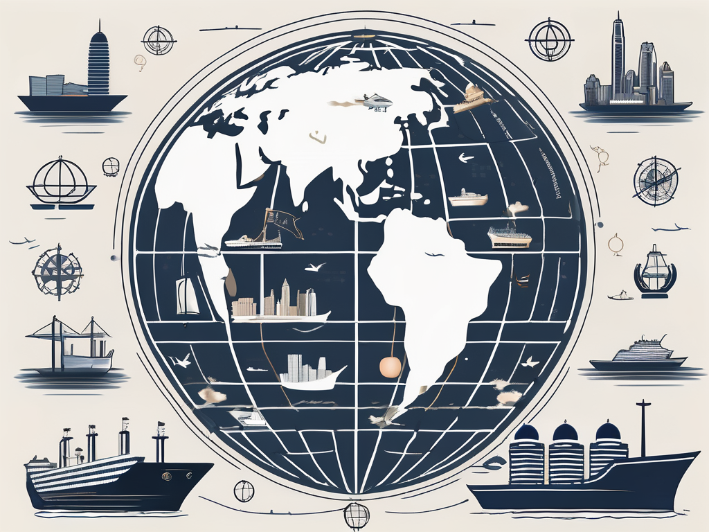 A globe with dubai highlighted