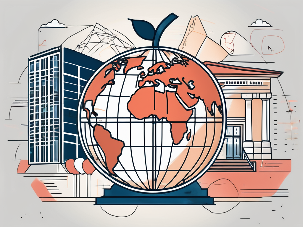 A globe with singapore highlighted