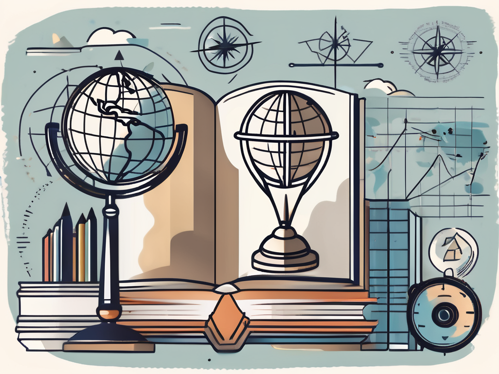 A typical international school in singapore with symbols representing different qualifications such as a globe (for international experience)